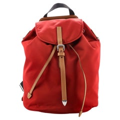 Prada Logo Panel Backpack Tessuto with Saffiano Leather