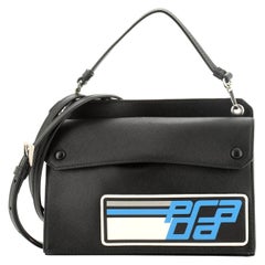 Prada Logo Patch Crossbody Bag Saffiano Leather Mini