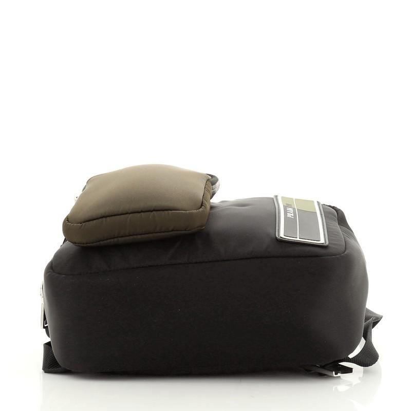 Prada Logo Patch Zip Backpack Tessuto Small In Good Condition In NY, NY