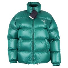 Prada Logo Printed Quilted Shell Down Jacket It 38 Uk 6