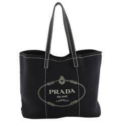 Prada Logo Shopping Tote Neoprene Large