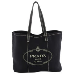 Prada Logo Shopping Tote Neoprene Large 