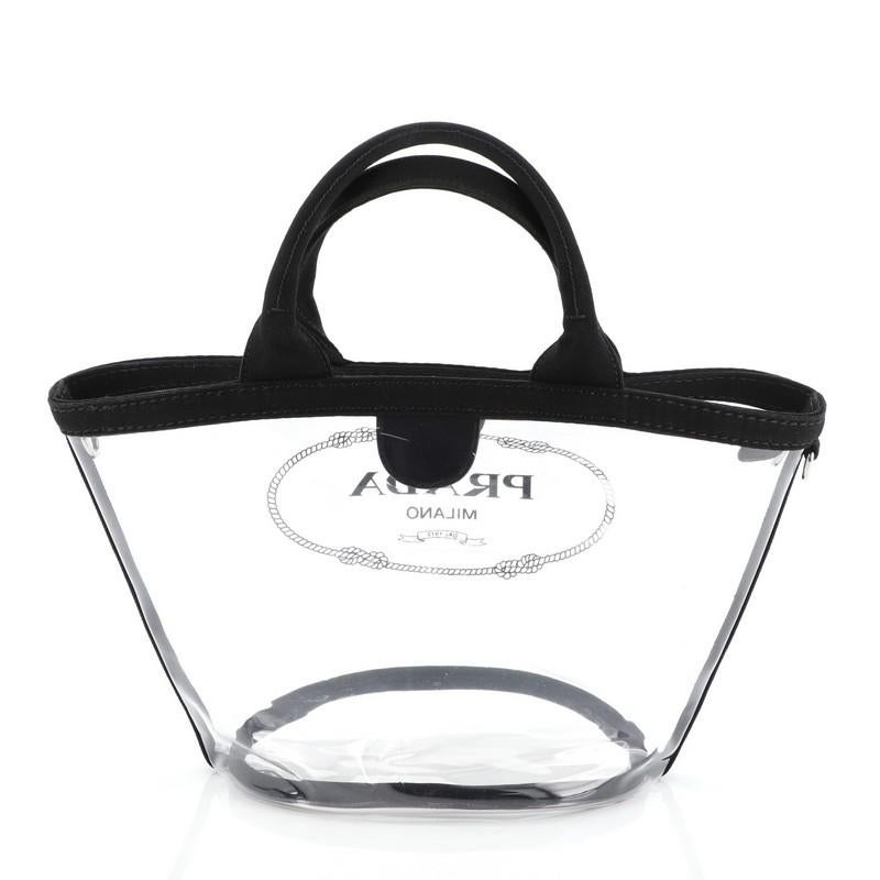 Prada Logo Tote PVC In Good Condition In NY, NY