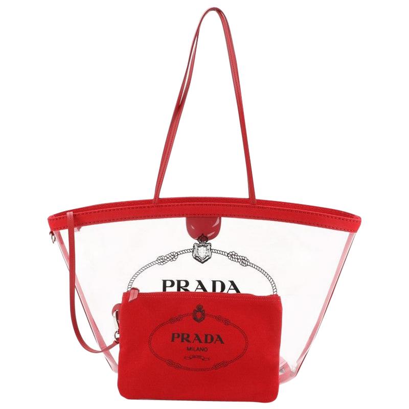 Prada Logo Tote PVC