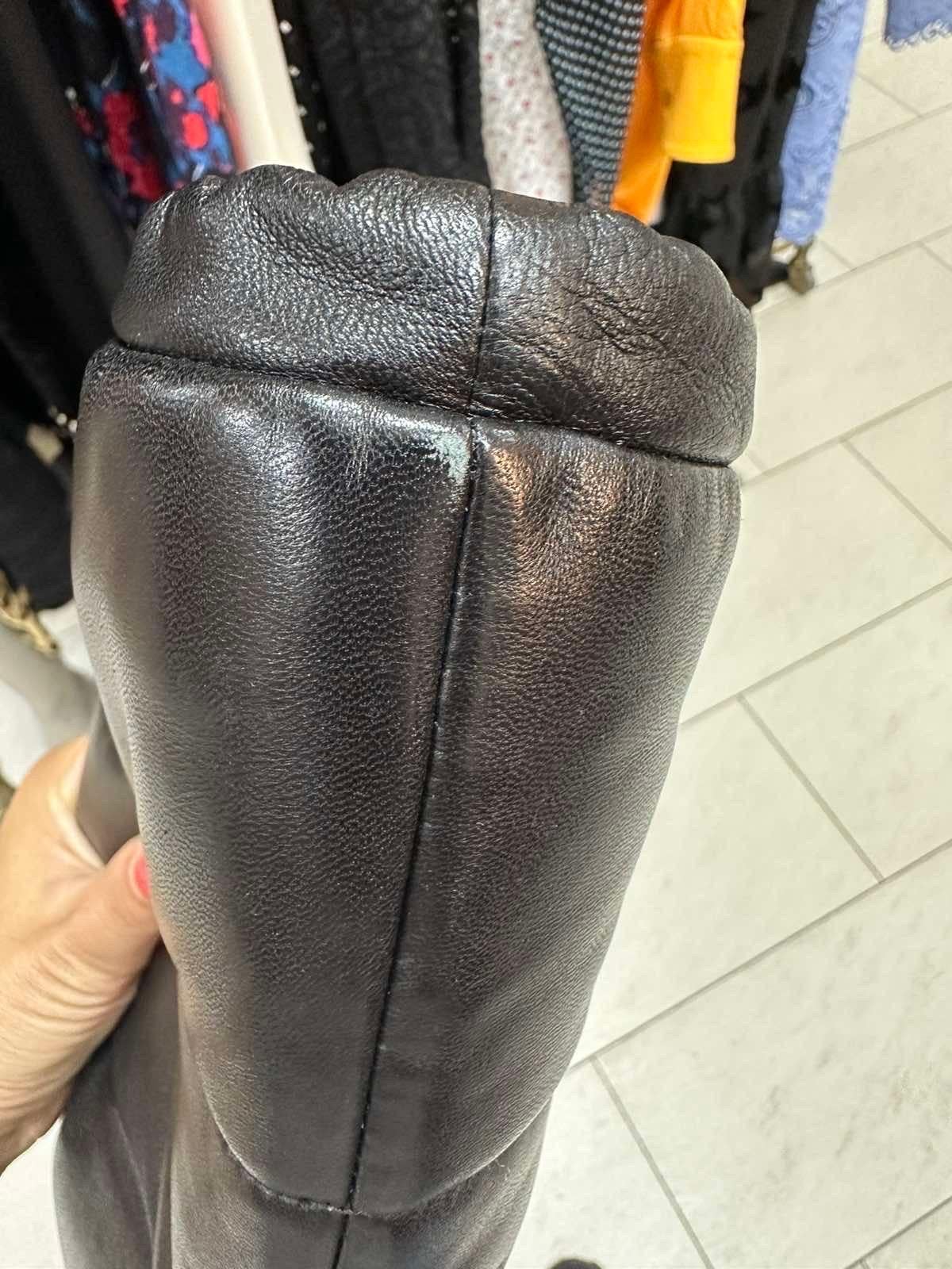 Prada Low Wedge Leather Boots For Sale 4