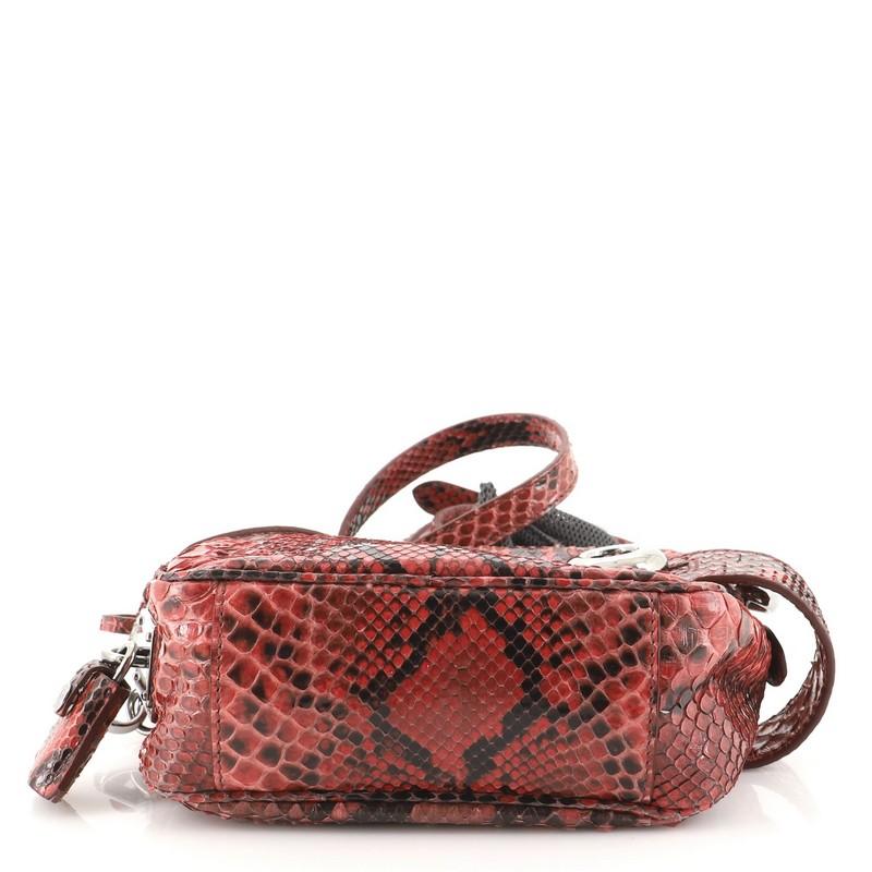 Prada Lucido Camera Bag Python Small In Good Condition In NY, NY