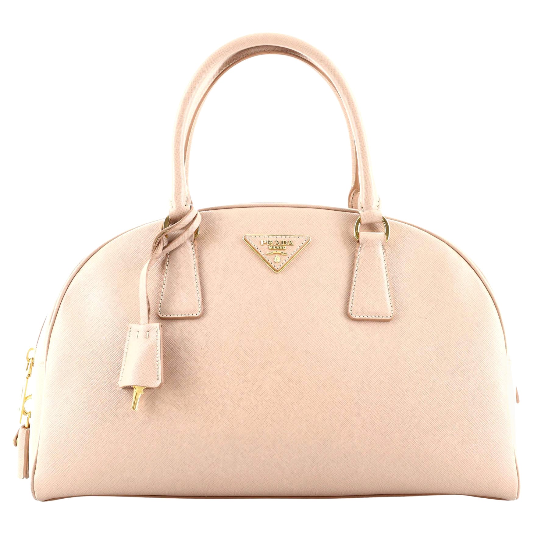 Prada Lux Bowler Bag Saffiano Leather Medium
