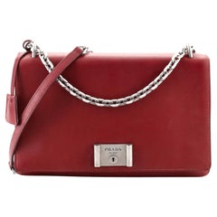 Prada Lux Chain Lock Flap Bag Vitello Soft Large