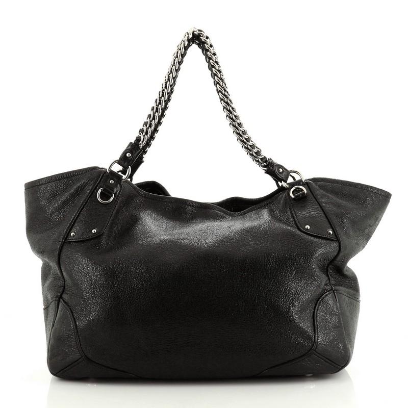 Prada Lux Chain Tote Cervo Leather Large at 1stDibs