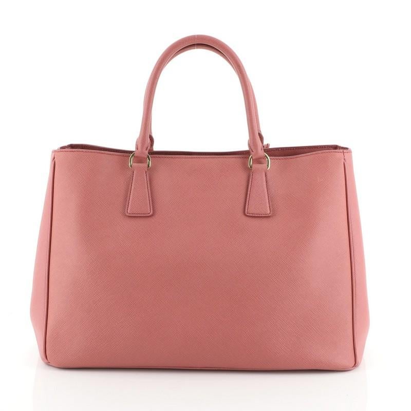 Pink Prada  Lux Open Tote Saffiano Leather Large
