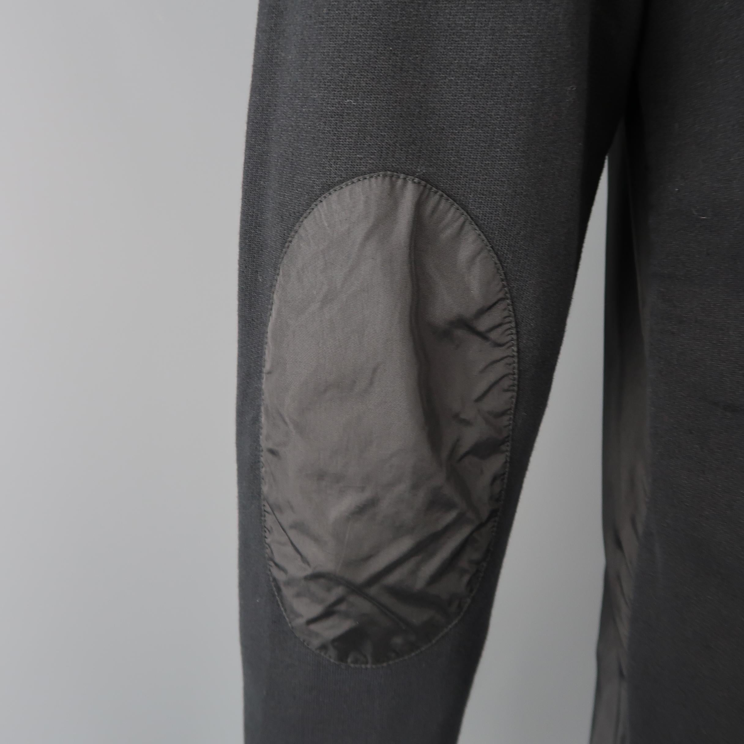 Men's PRADA M Black Nylon Front Zip Hoodie Jacket
