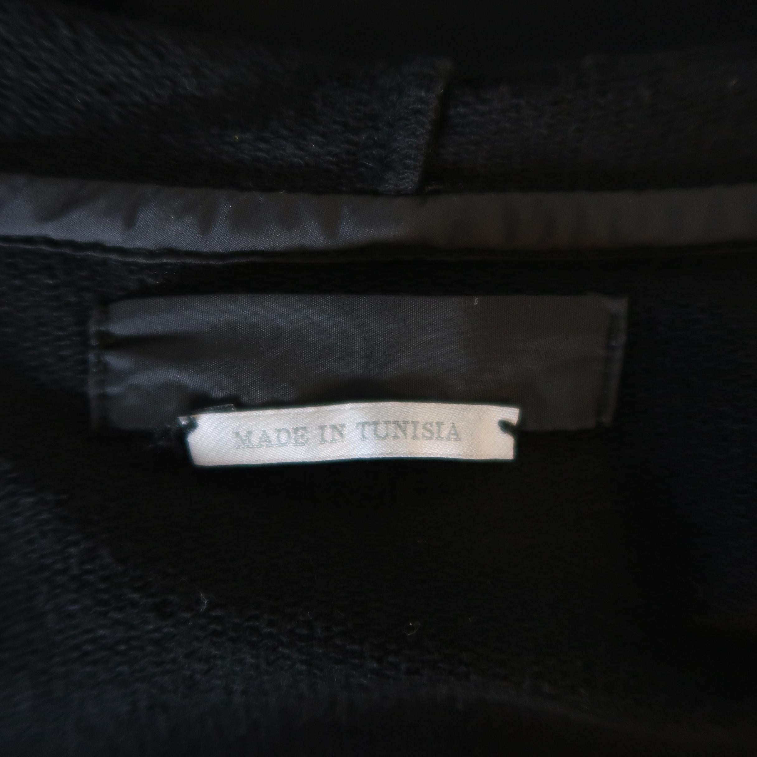 PRADA M Black Nylon Front Zip Hoodie Jacket 1
