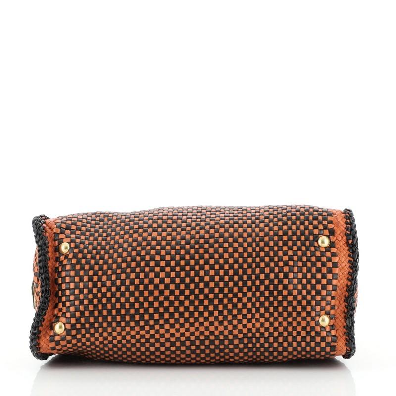 Women's or Men's Prada Madras Convertible Satchel Woven Leather