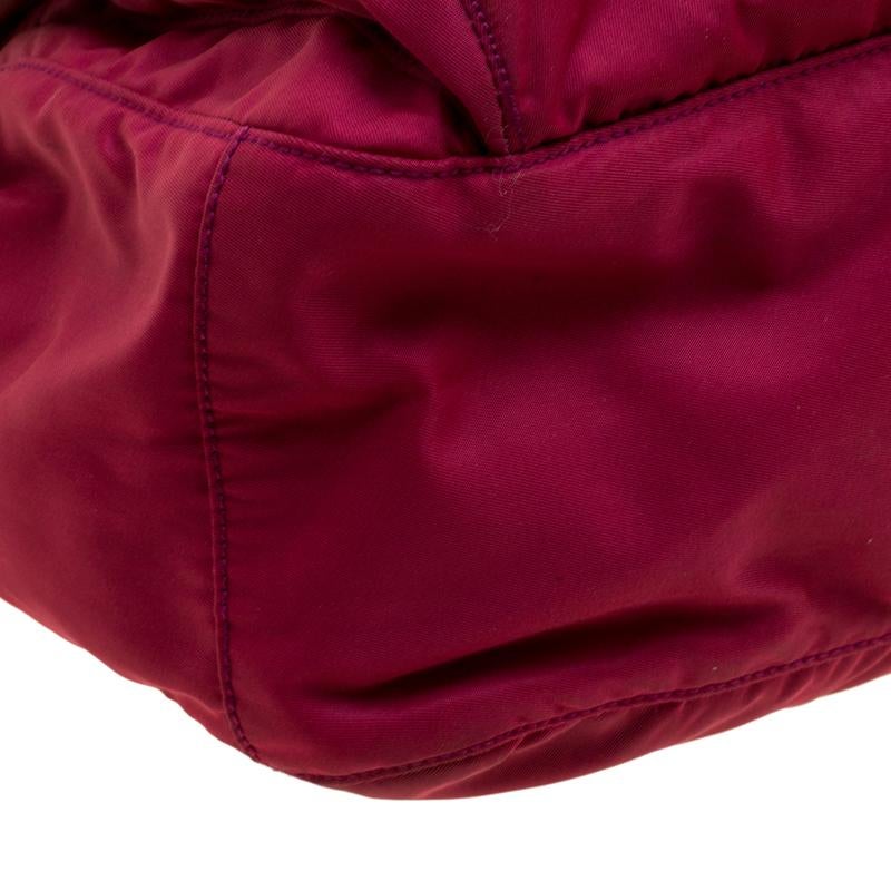 Prada Magenta Nylon Crossbody Bag 3