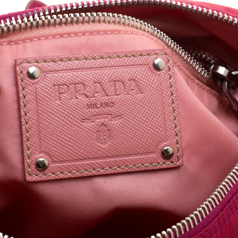 Prada Magenta Nylon Crossbody Bag 1