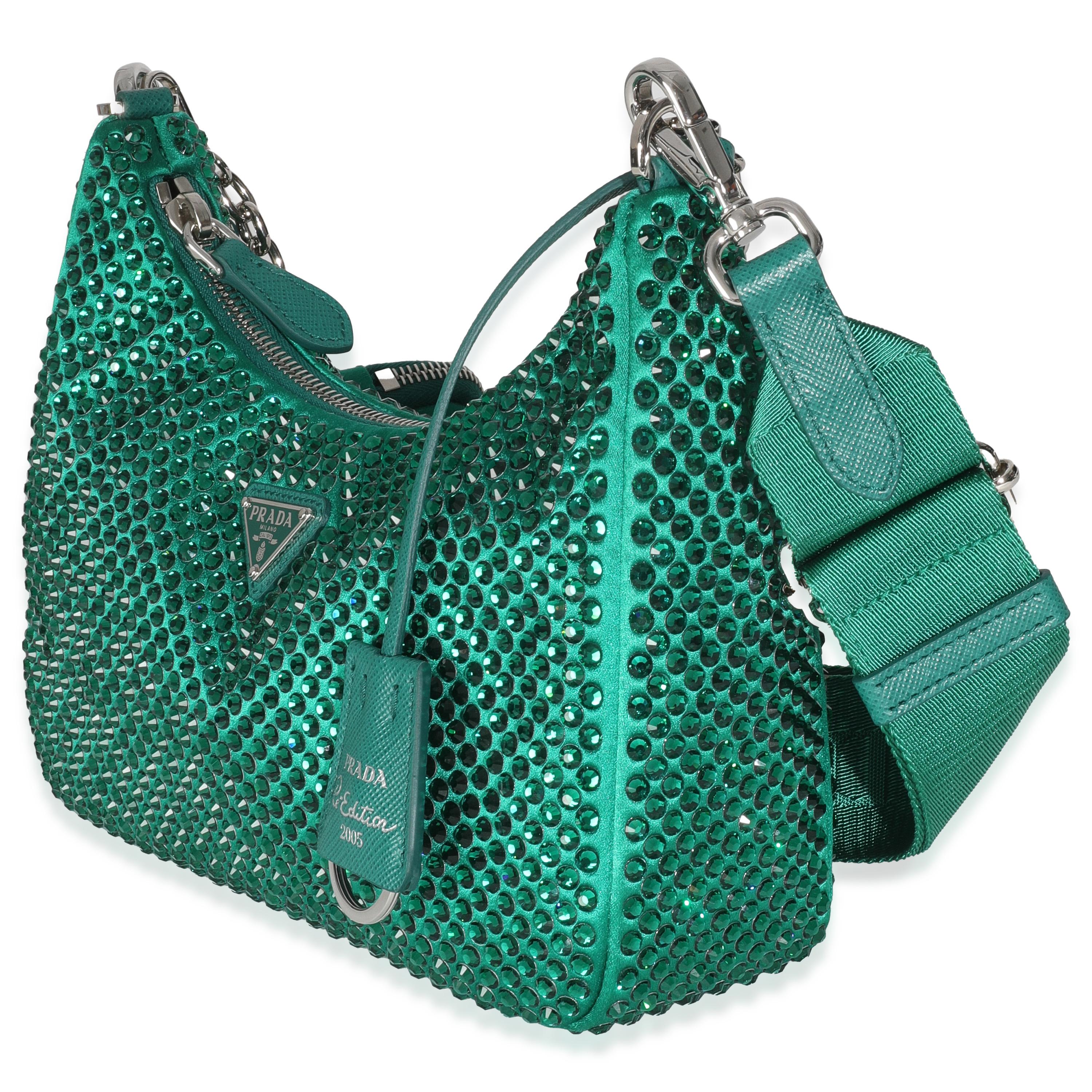 Borsa Prada Mango in raso con cristalli riedizione 2005 In condizioni ottime in vendita a New York, NY
