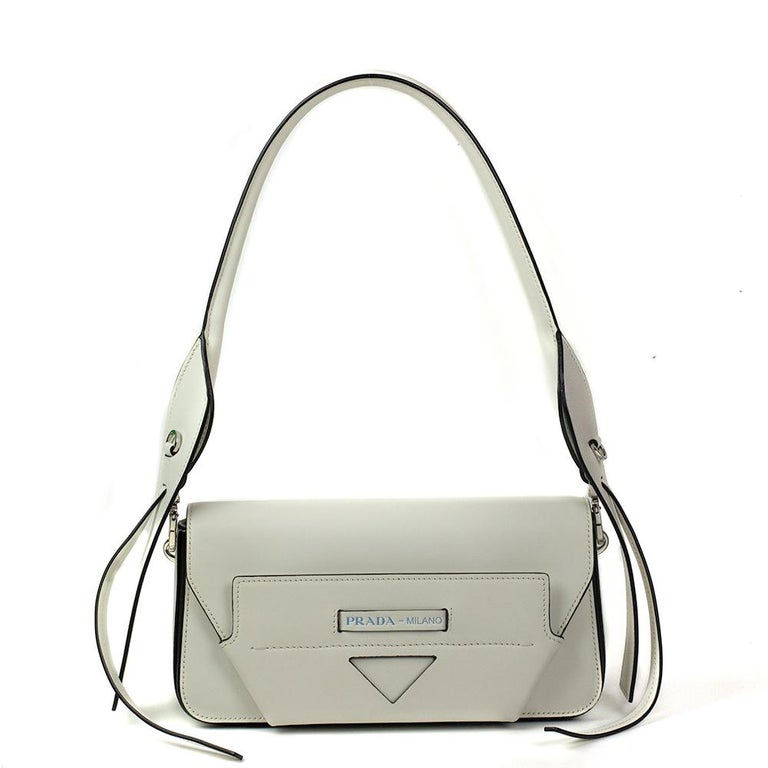 PRADA Manuelle Shoulder bag in White Leather at 1stDibs