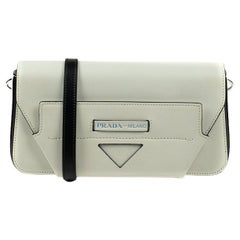 PRADA Manuelle Shoulder bag in White Leather