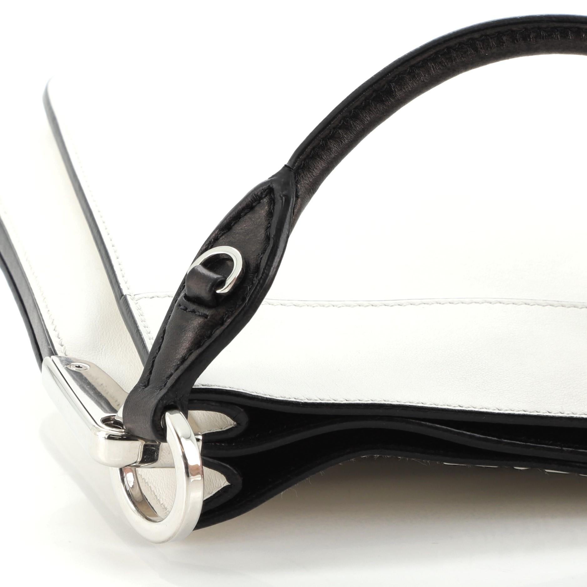 Prada Margit Hobo Leather Small In Good Condition In NY, NY