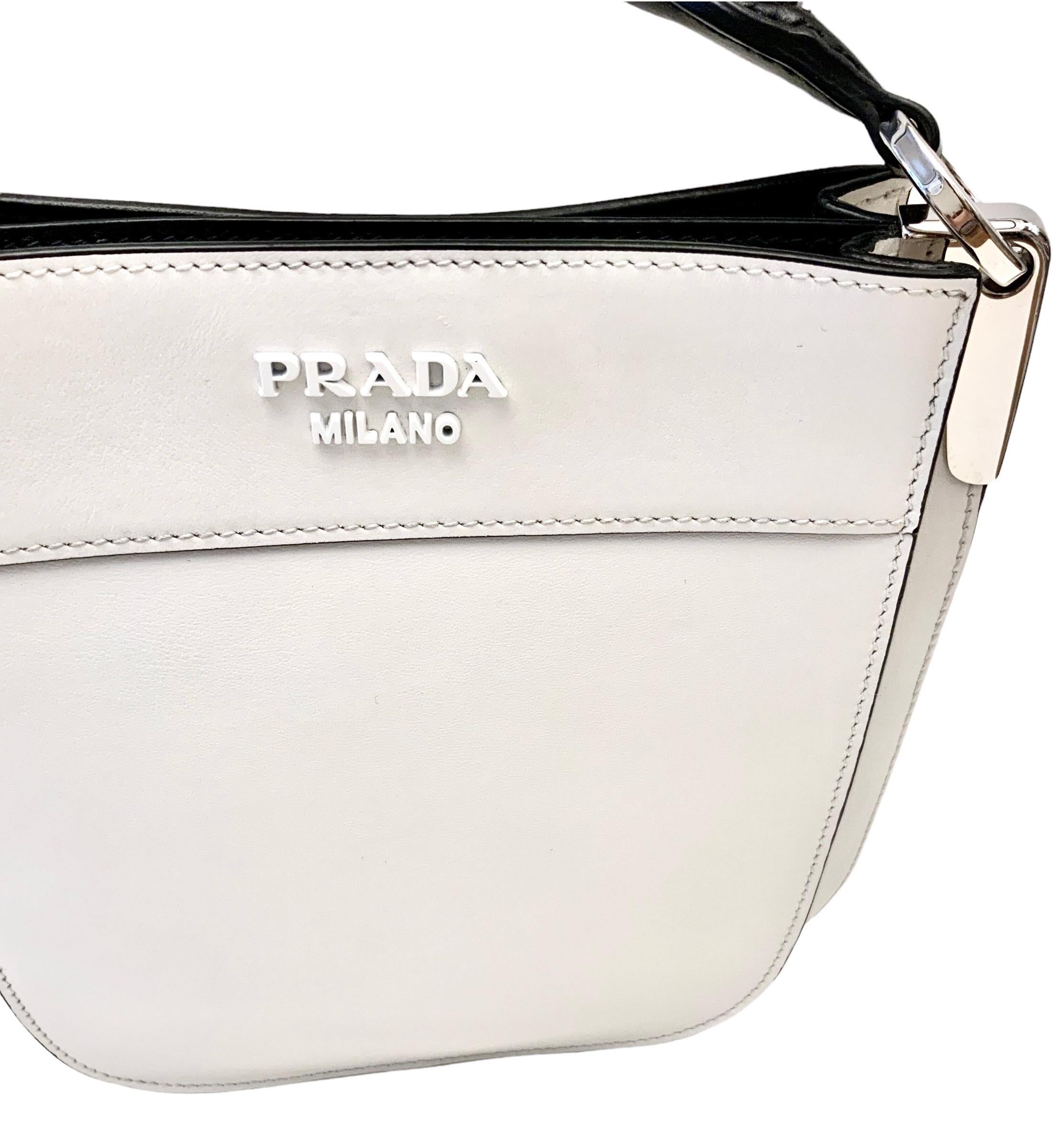 Beige Prada Margit Small Leather Bag
