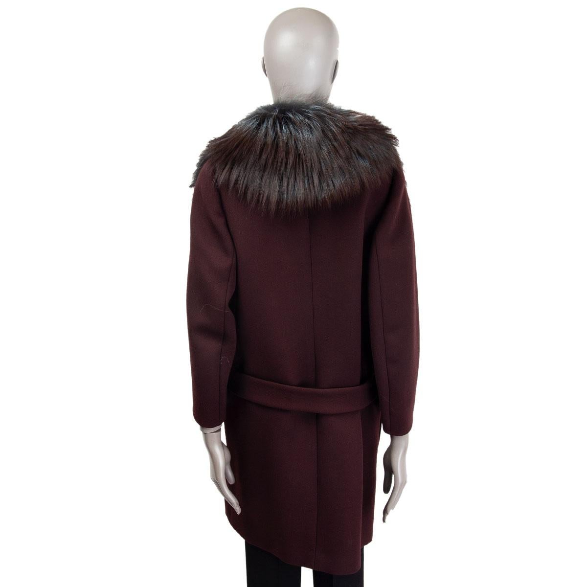 maroon wool coat