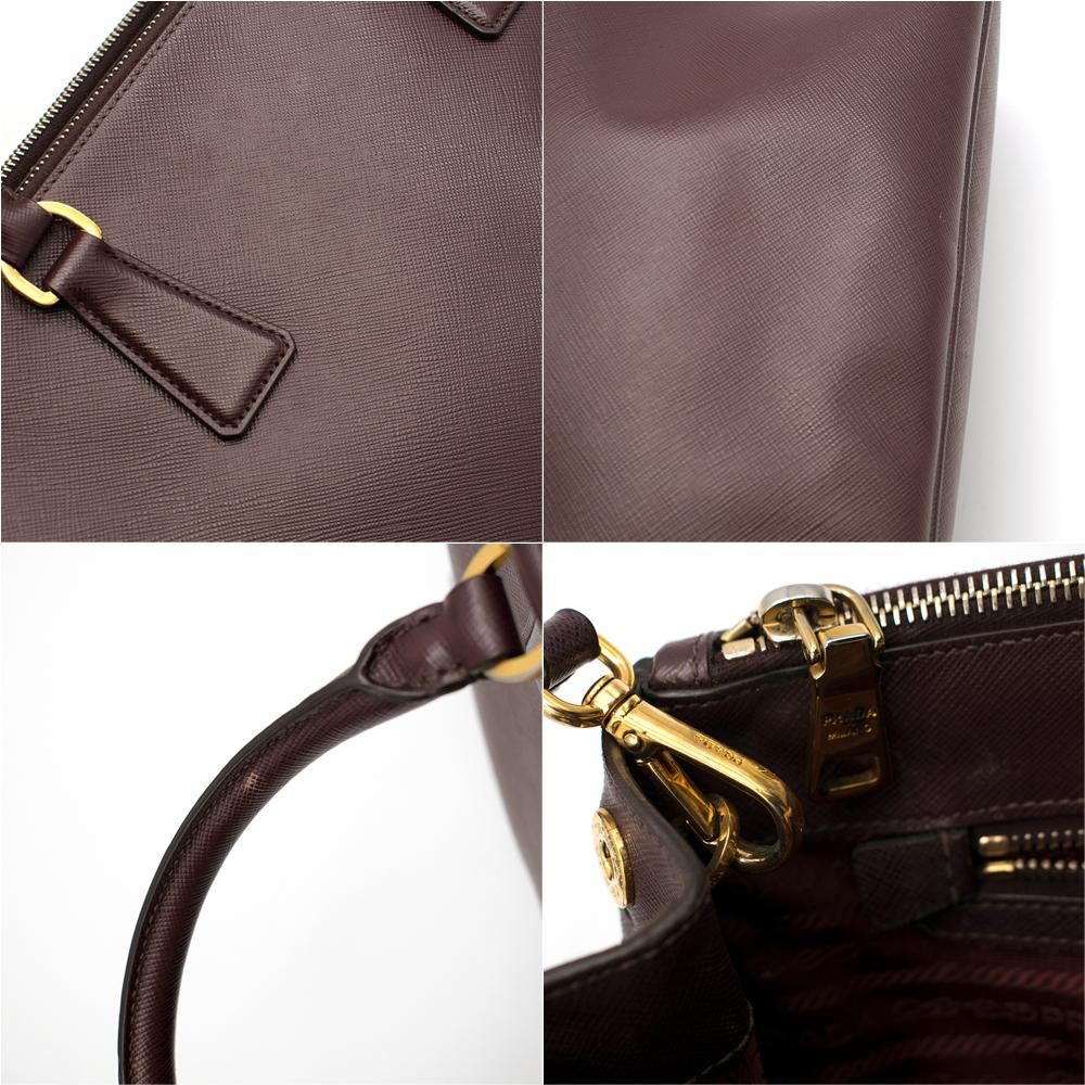 Prada Maroon Galleria Saffiano Leather Bag	 1