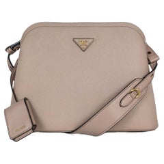 Prada Matinee Beige Saffiano Leather Shoulder Bag