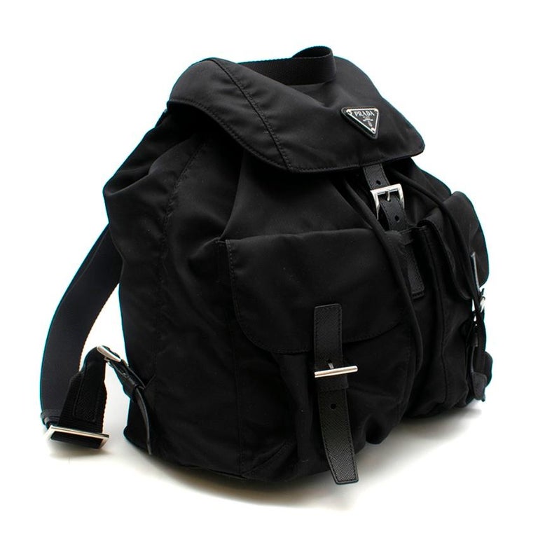 Prada Medium Nylon Backpack in Black For Sale at 1stDibs | prada nylon ...