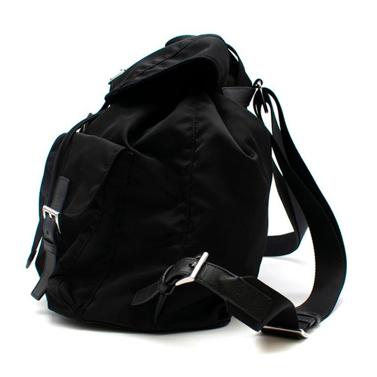 Prada Medium Nylon Backpack in Black For Sale at 1stDibs prada nylon