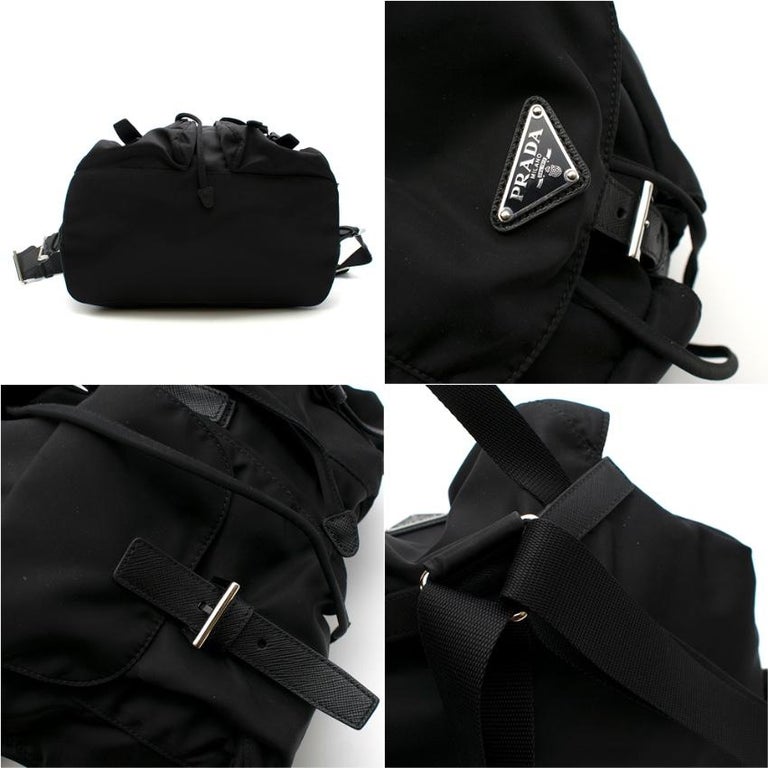 Prada Medium Nylon Backpack in Black For Sale at 1stDibs prada nylon