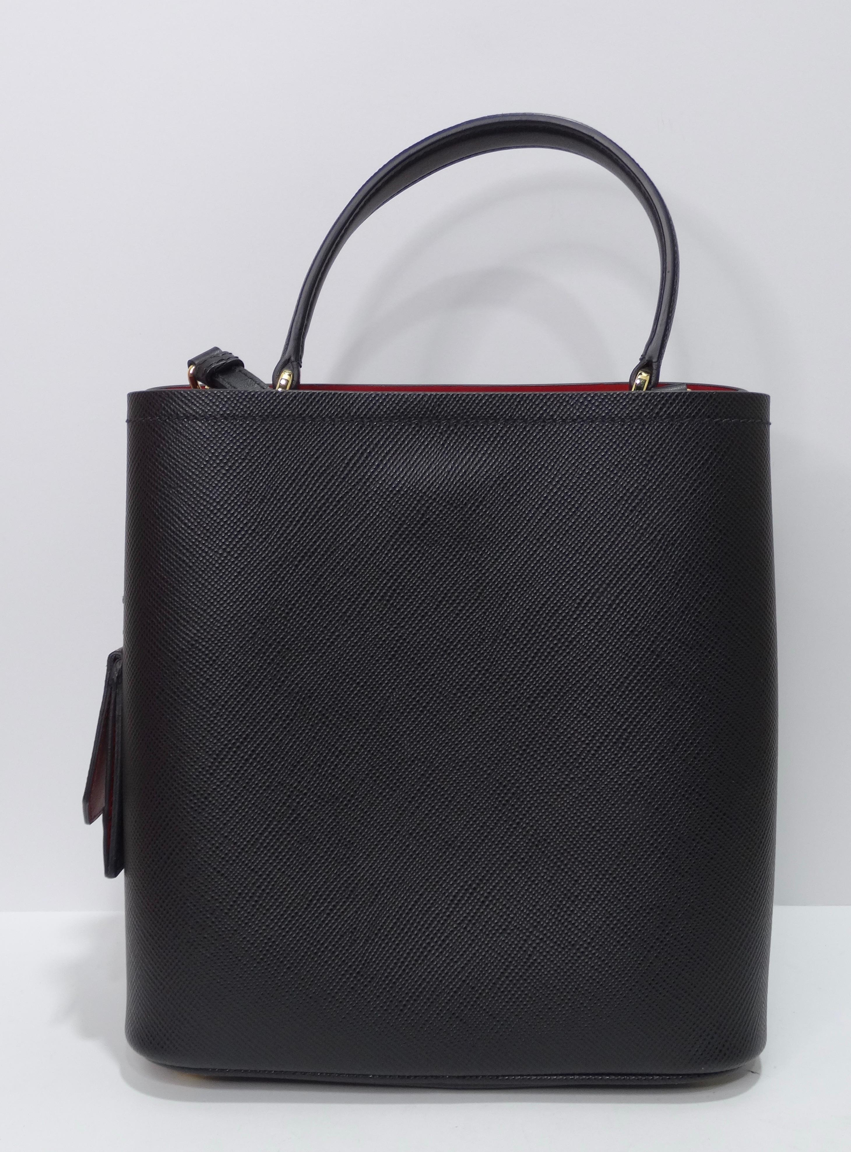 medium saffiano leather prada panier bag
