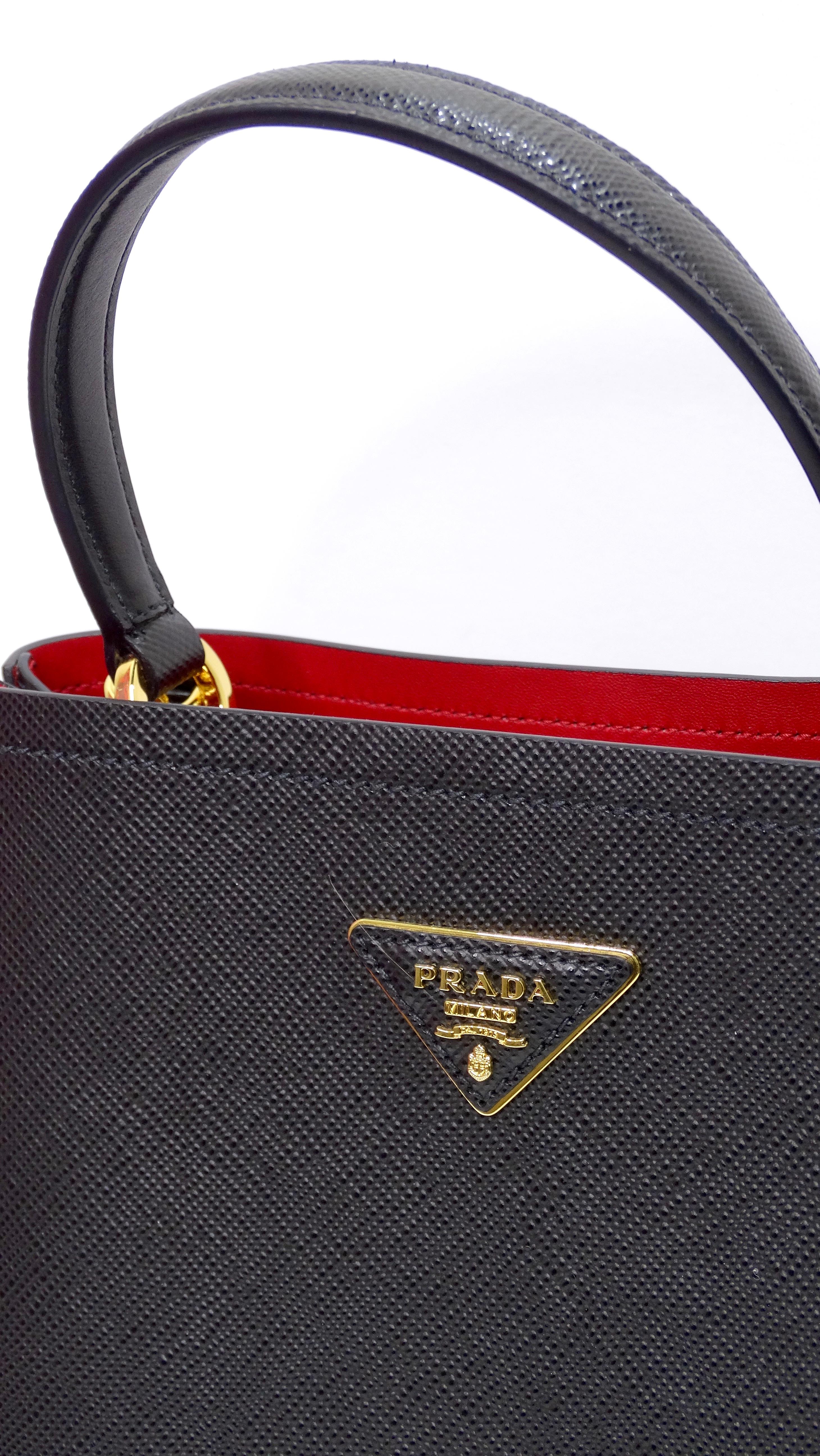 Black Prada Medium Saffiano Leather Prada Bag