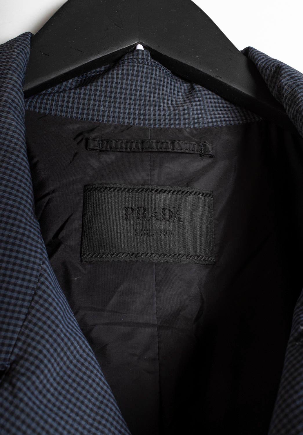 Prada Uomo Cappotto Impermeabile Check Taglia XL, S1353 in vendita 3