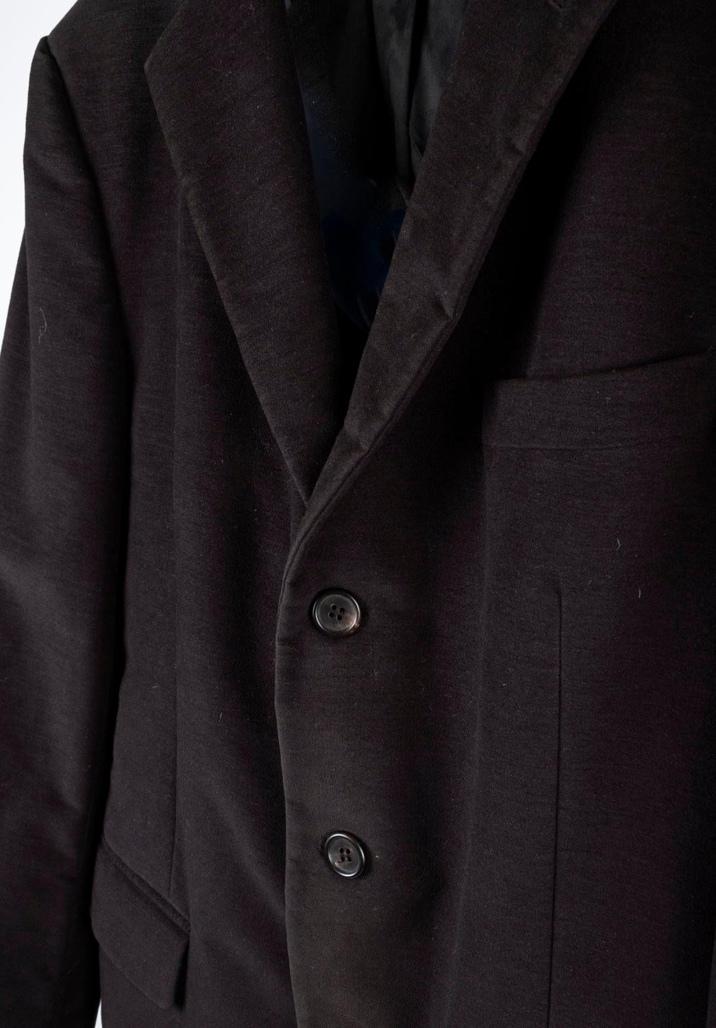 Black Prada Men Jacket Blazer Moleskin Size ITA50/M, S1146 For Sale