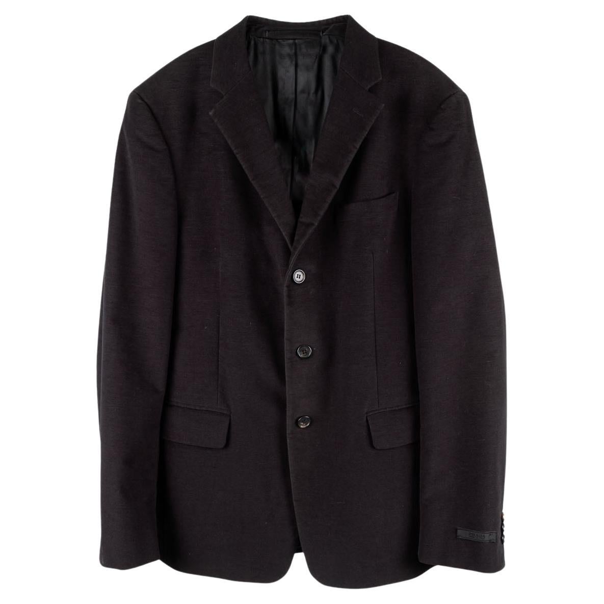 Prada Men Jacket Blazer Moleskin Size ITA50/M, S1146 For Sale