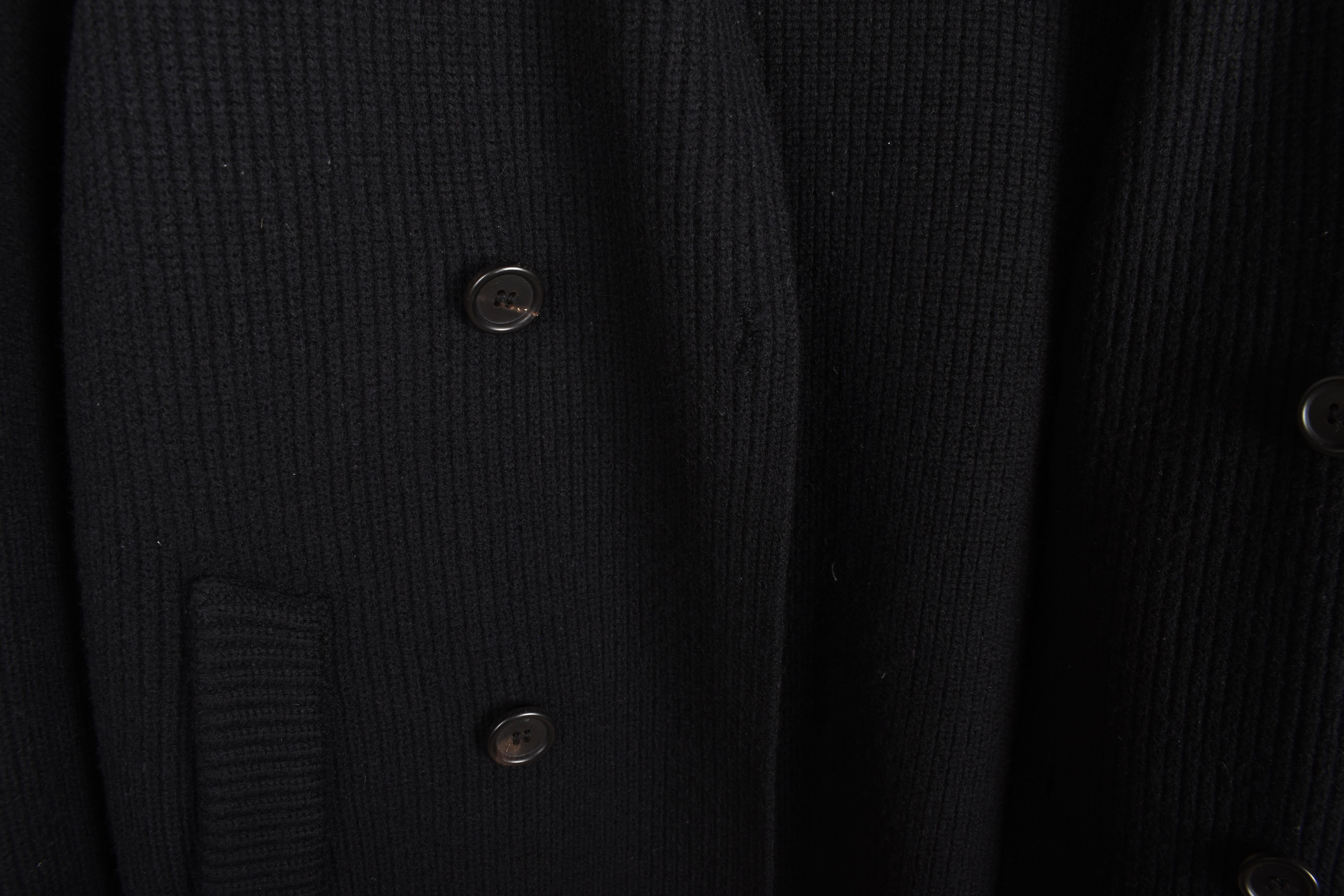 Prada Uomo Giacca Cardigan in pelle pesante con toppe Taglia IT48/M in vendita 6