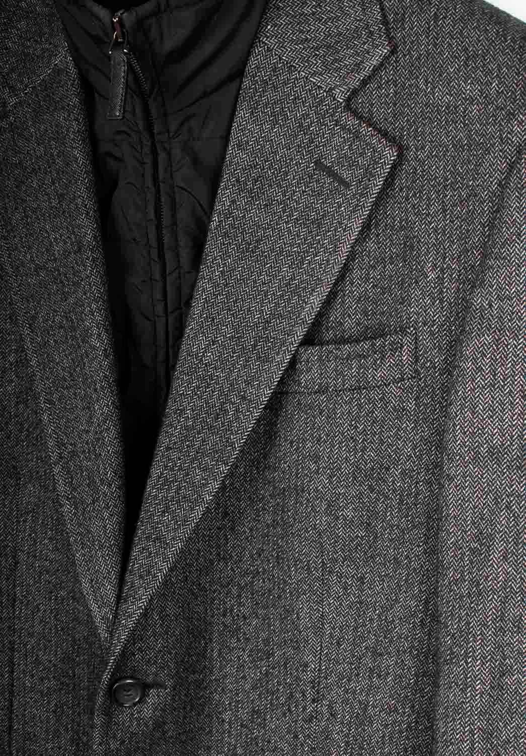 Gris Prada Homme Veste Casual Taille IT48-M/L, S1517 en vente