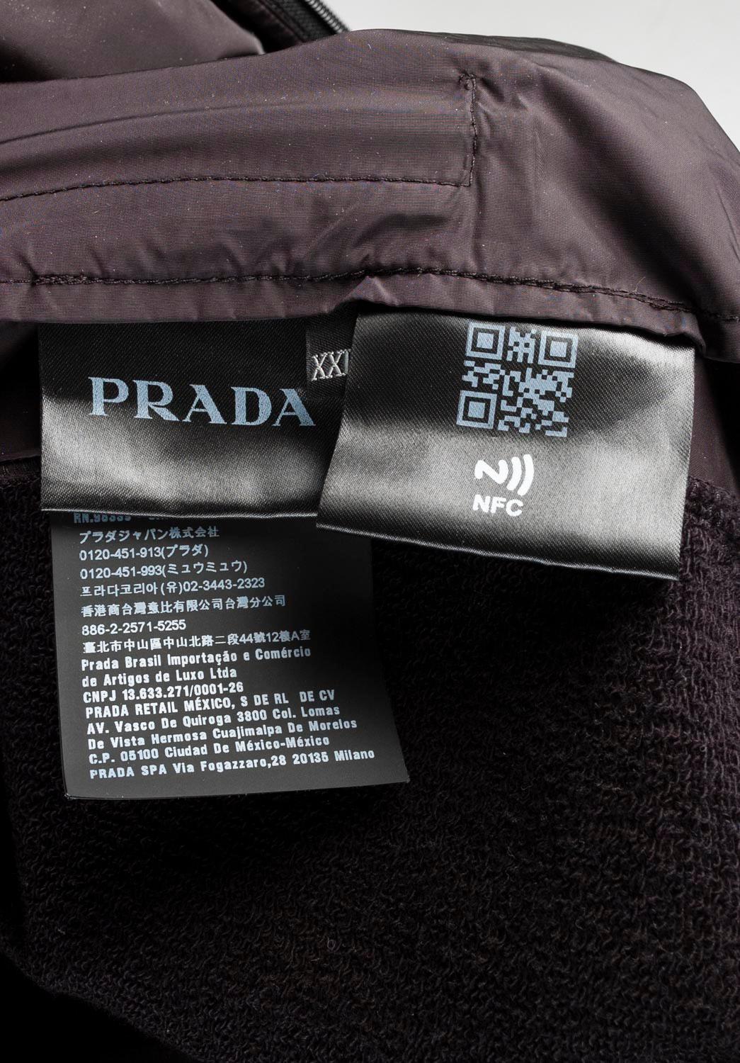 Prada Men Jacket Light Zipped Hooded Size XXL, S705 For Sale 3