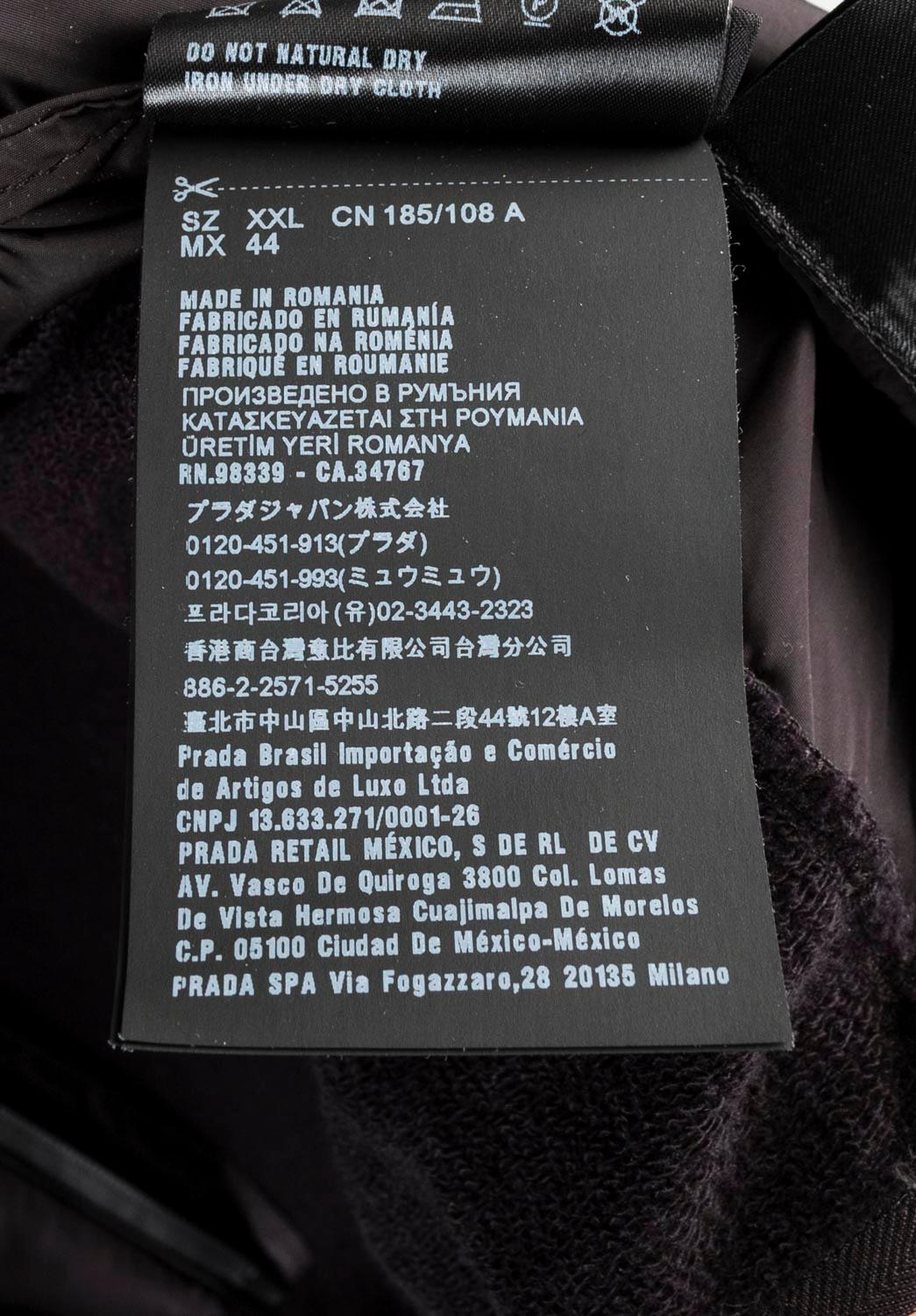 Prada Men Jacket Light Zipped Hooded Size XXL, S705 For Sale 4