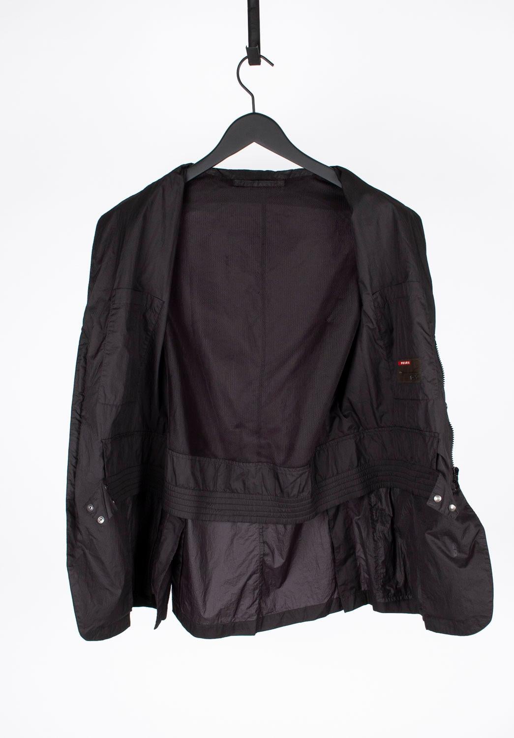 Check my other listings. Have many more designer clothes for sale. Open to any offers.
Item for sale is 100% genuine Prada nylon blazer, S1071, SHE7
Color: black
(An actual color may a bit vary due to individual computer screen