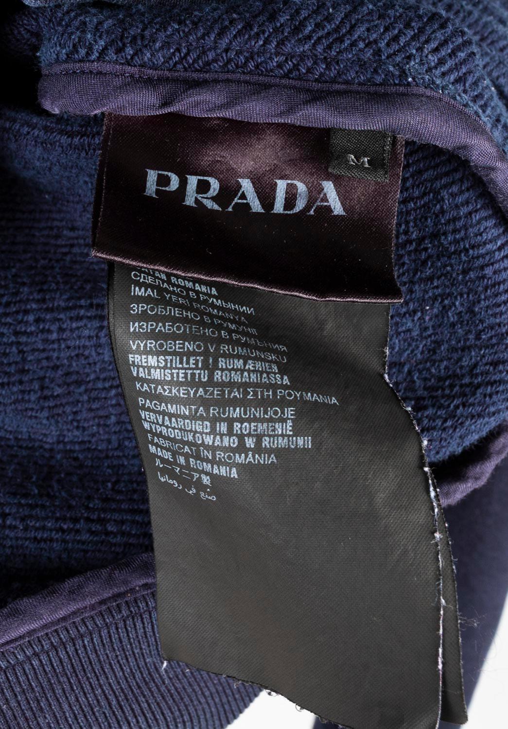  Prada Men Jacket Sweatshirt Light Zipped Hooded Size M, S662 For Sale 4