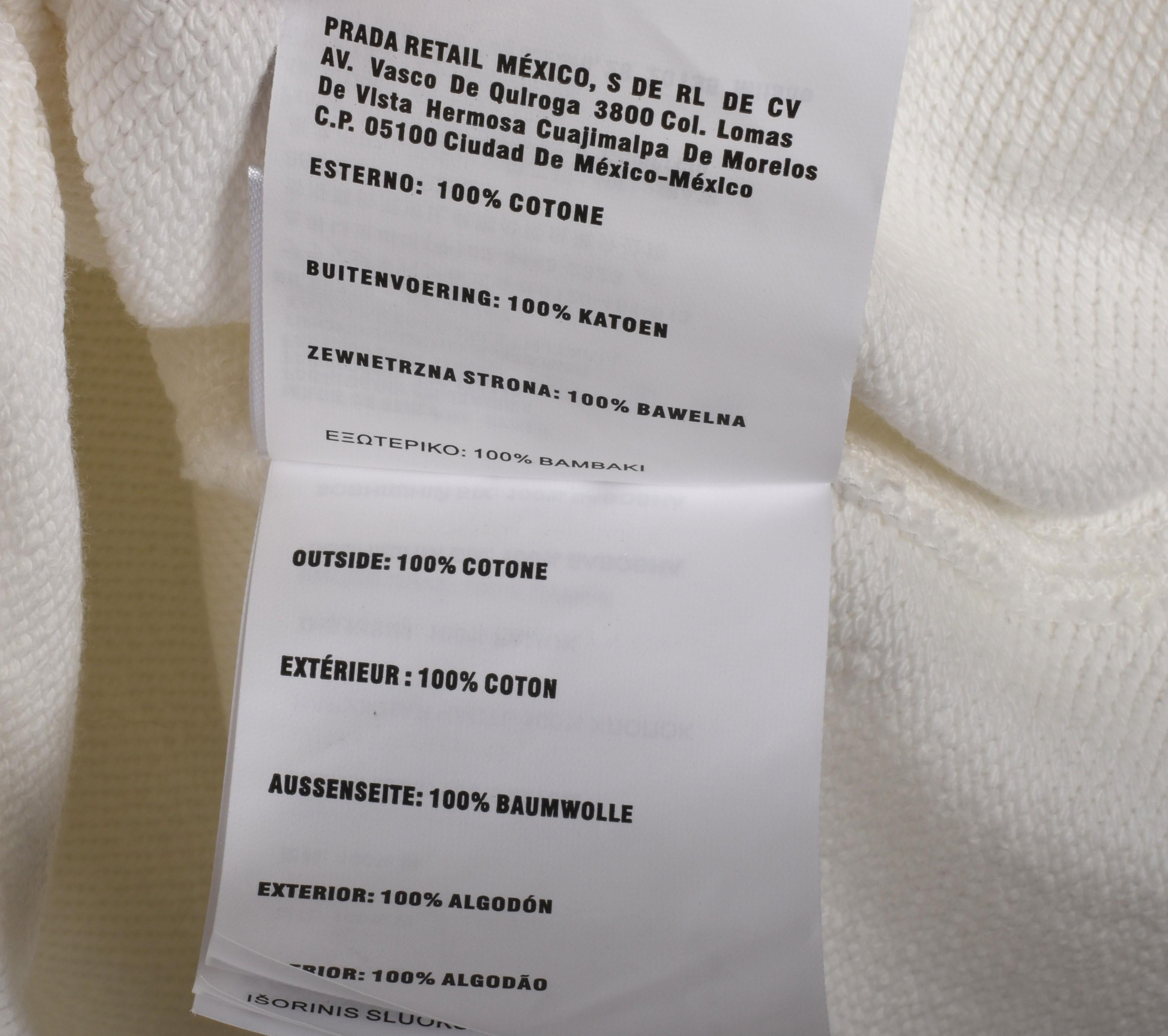 Prada Hombre Sudadera Jumper Logo Oversized Talla M, S1479 en venta 5