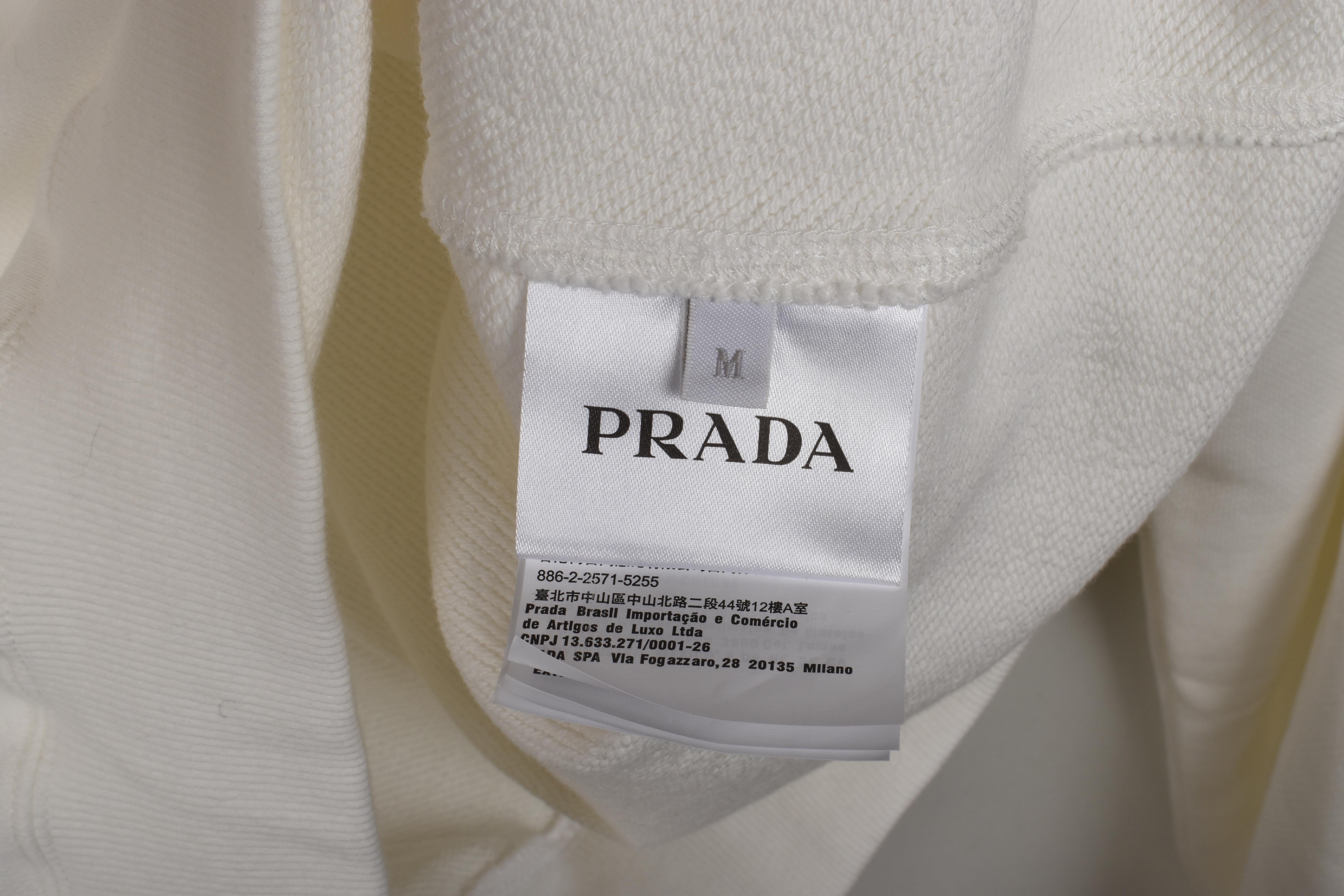 Prada Hombre Sudadera Jumper Logo Oversized Talla M, S1479 en venta 3