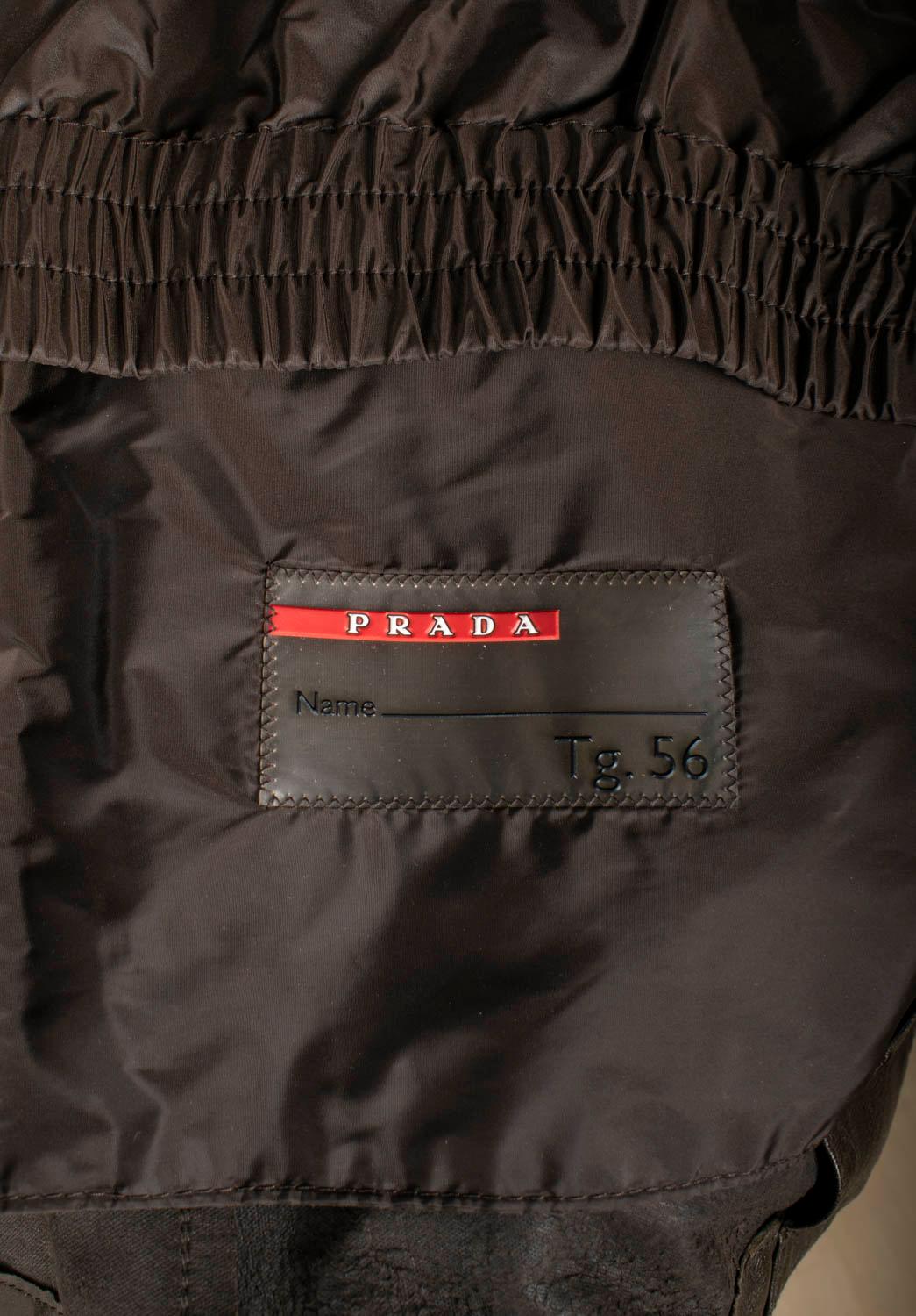 Prada Uomo Giacca di pelle Casual Blazer Taglia IT56-XL, S1511 in vendita 4