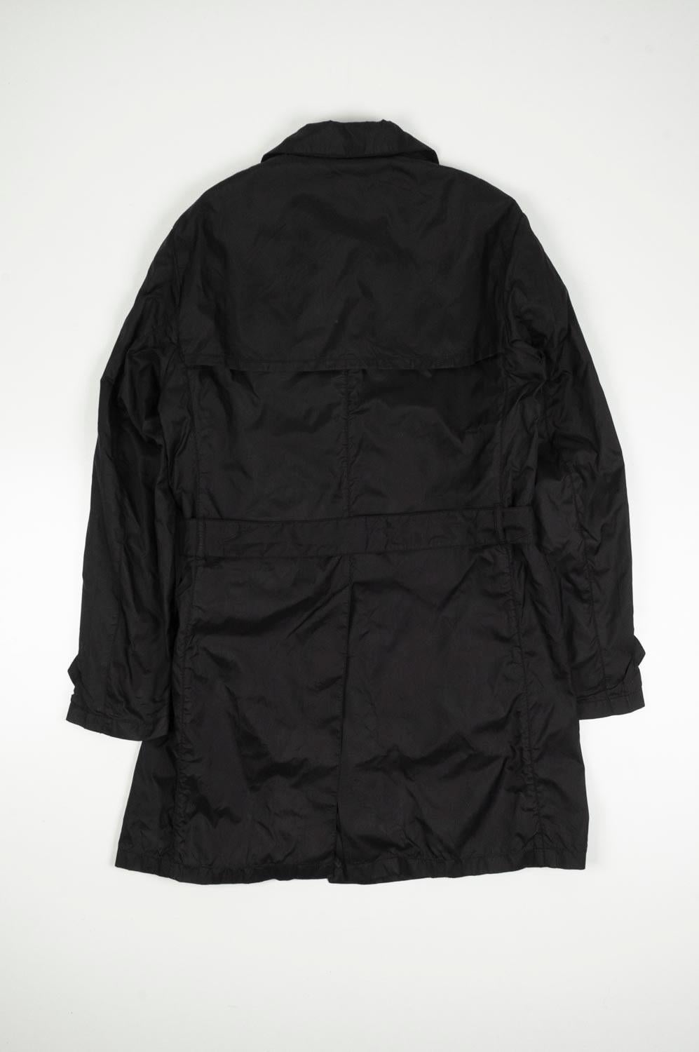 Men's Prada Men Nylon Belted Trench Coat Size 50IT S425 For Sale