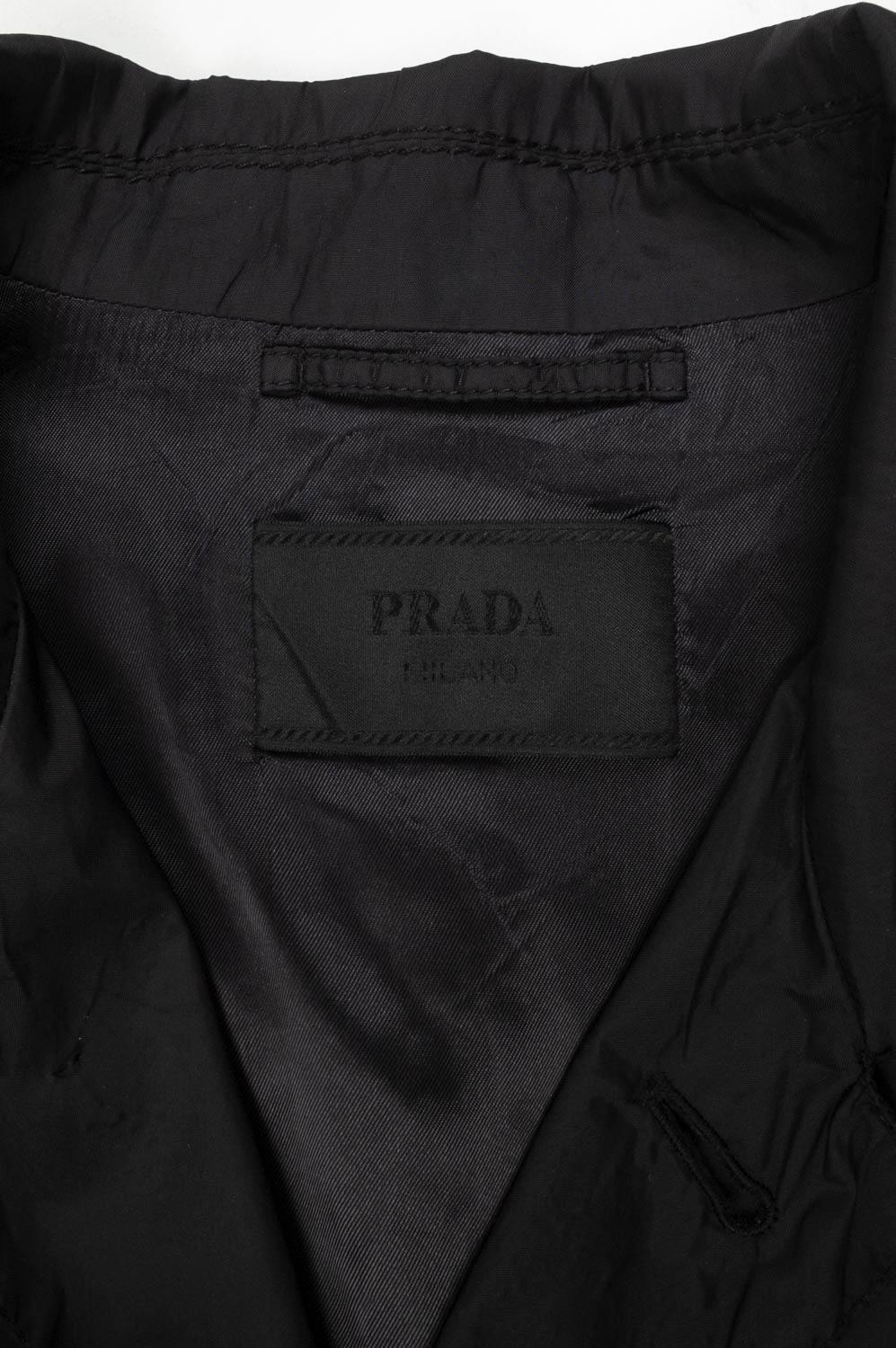 Prada Men Nylon Belted Trench Coat Size 50IT S425 For Sale 1