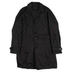 Used Prada Men Nylon Belted Trench Coat Size 50IT S425