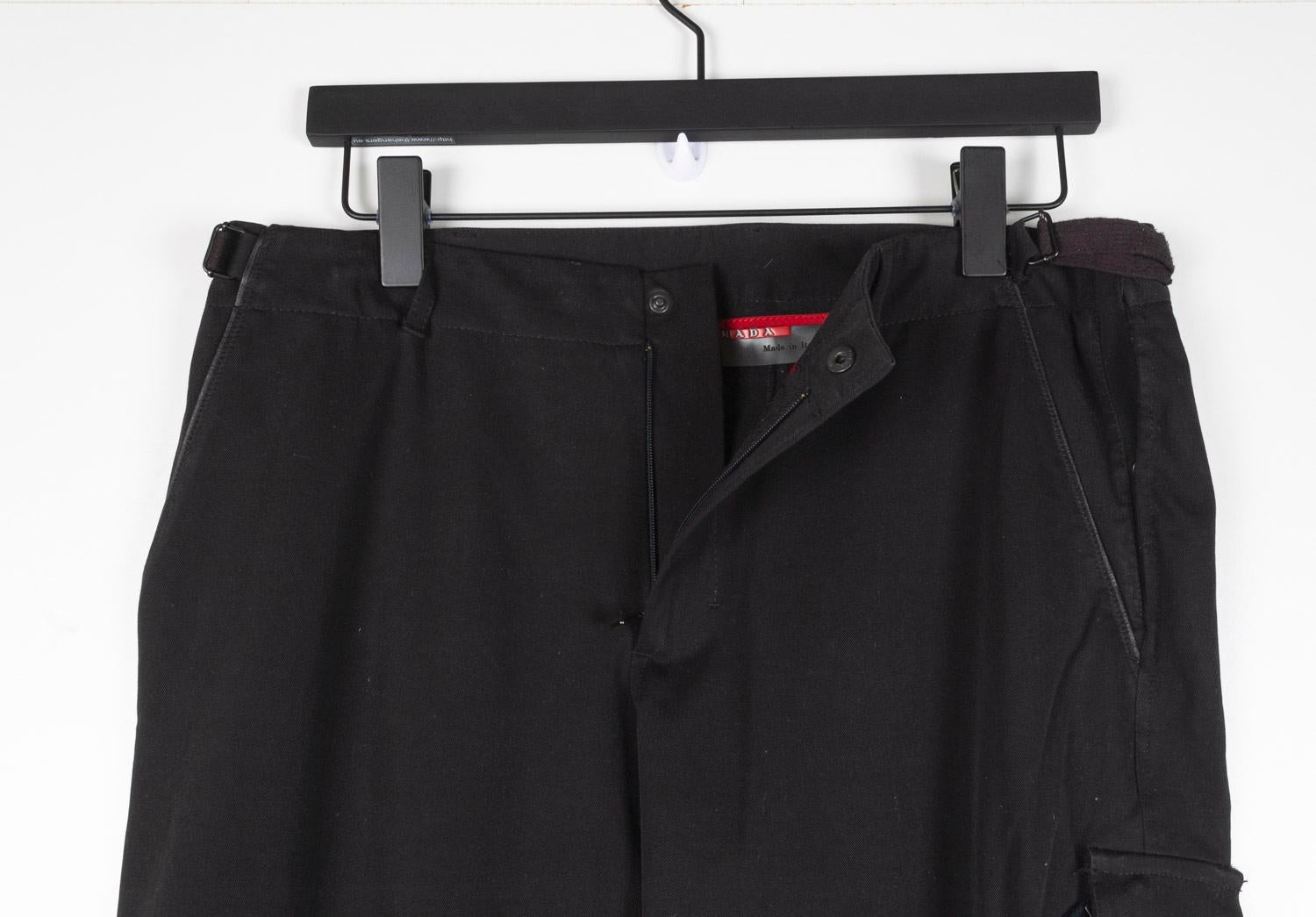 Check my other listings. Have many more designer clothes for sale. Open to any offers.
Item for sale is 100% genuine Prada casual cargo wide leg, S1309, SE5
Color: black
(An actual color may a bit vary due to individual computer screen