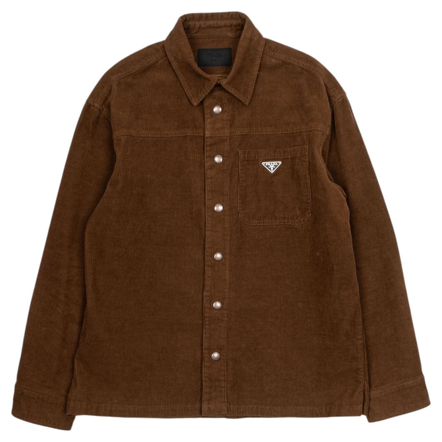 Prada Men Shirt Cord Logo Size M, S1926