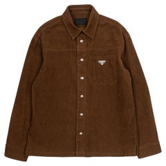 Prada Men Shirt Cord Logo Size M, S1926